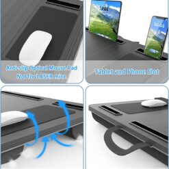 Oversized Portable Lap Desk with Cushion - Complete Storage Solutions