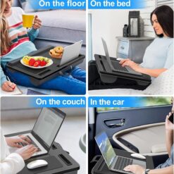 Oversized Portable Lap Desk with Cushion - Complete Storage Solutions