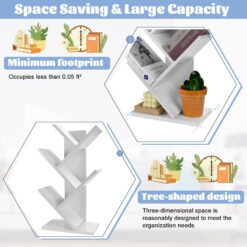 5-Tier Tree Bookshelf Storage Rack - Complete Storage Solutions
