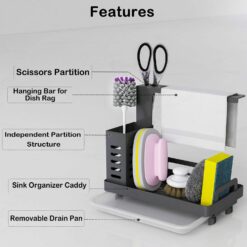 Kitchen Sink Caddy 24.5x14.5x22.5cm - Complete Storage Solutions