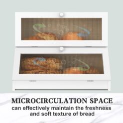 Double Layer Bamboo Bread Box - Complete Storage Solutions