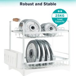 2-Tier Large Dish Drying Rack with Drainboard - Complete Storage Solutions