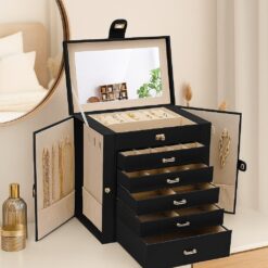 6-Layer Large Jewellery Box - Complete Storage Solutions