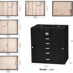 6-Layer Large Jewellery Box - Complete Storage Solutions