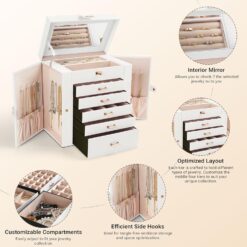 6-Layer Large Jewellery Box - Complete Storage Solutions