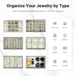 6-Layer Large Jewelry Organizer Box - Complete Storage Solutions