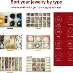 6-Layer Large Jewelry Organizer Box - Complete Storage Solutions