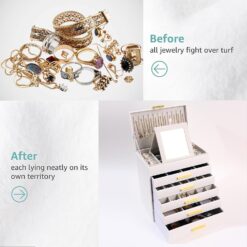 6-Layer Large Jewelry Organizer Box - Complete Storage Solutions