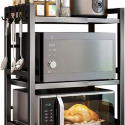 3-Tier Microwave Oven Rack 66x36x77cm