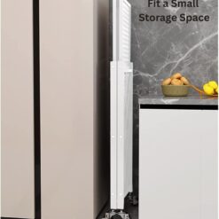 5-Tier Foldable Storage Shelf with Wheels 31x71x158cm - Complete Storage Solutions