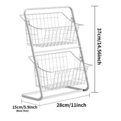 Kitchen Storage Rack 28x15x37cm - White