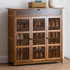 4-Tier Bamboo Shoe Rack 99x33x98cm