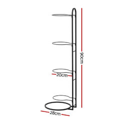 Alternative view of 4-Tier Ball Storage Rack 28x24x92cm