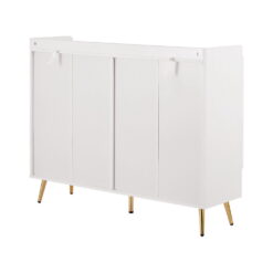 5 Tier Shoe Rack Cabinet 120x36x96.5cm - White - Complete Storage Solutions