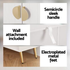 5 Tier Shoe Rack Cabinet 120x36x96.5cm - White - Complete Storage Solutions