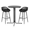 3 Piece Outdoor Bar Set - Black - Complete Storage Solutions