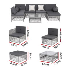 Alternative view of 7 Piece Outdoor Sofa Set