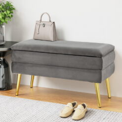 Storage Ottoman 80x36x42cm - Grey
