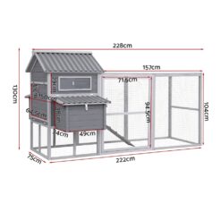 Alternative view of Outdoor Chicken Rabbit Pet House 228x75x230cm