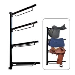 Foldable 4-Tier Wall Mounted Saddle Rack