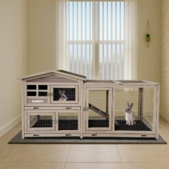 Alternative view of Rabbit Hutch Cage 156x57x80cm