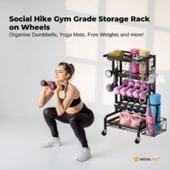 Alternative view of Gym Equipment Storage Rack on Wheels