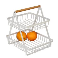 2 Tier Rectangle Fruit Basket 30x20x29cm