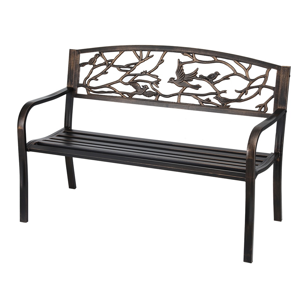 Alternative view of Outdoor Bench Seat 127.5x52.5x81.5cm - Bronze