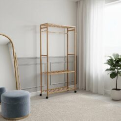 Wooden Clothes Rail 80x35x165cm