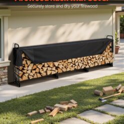 Alternative view of Firewood Rack with Waterproof Cover 383x36x117cm