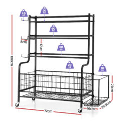 Alternative view of Weight Rack for Dumbbells 89x39.5x100cm