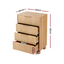 Alternative view of 4 Drawer Tallboy 60x40x90cm