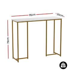 Alternative view of Console Table 95x30x79cm - White&Gold