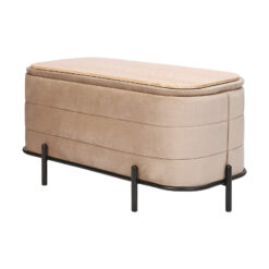 Coffee Table Storage Ottoman 90x44.5x44cm - Beige