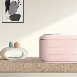 Alternative view of Coffee Table Storage Ottoman 90x45x47.5cm - Pink
