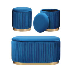 3 Piece Set Storage Ottoman