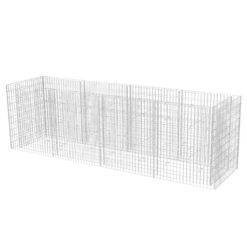 Steel Gabion Raised Bed 360x90x100cm - Silver - Complete Storage Solutions