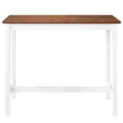 Alternative view of Bar Table 108x60x91cm - Brown & White
