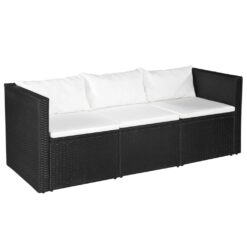 4 Piece Poly Rattan Garden Lounge Set and - Complete Storage Solutions