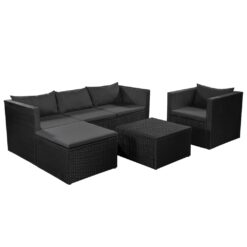 4 Piece Poly Rattan Garden Lounge Set and - Complete Storage Solutions
