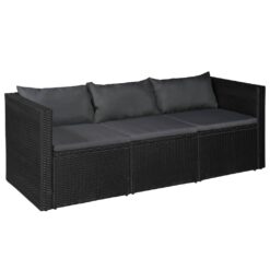 4 Piece Poly Rattan Garden Lounge Set and - Complete Storage Solutions