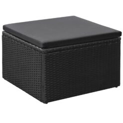 4 Piece Poly Rattan Garden Lounge Set and - Complete Storage Solutions