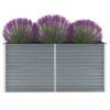 Galvanised Steel Garden Raised Bed 160x40x77cm - Grey - Complete Storage Solutions