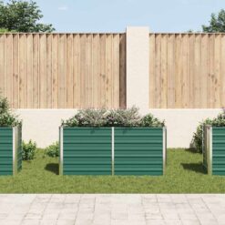 Galvanised Steel Garden Raised Bed 160x40x77cm - Green - Complete Storage Solutions