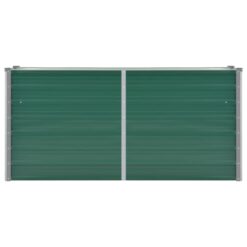 Galvanised Steel Garden Raised Bed 160x40x77cm - Green - Complete Storage Solutions