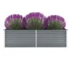 Galvanised Steel Garden Raised Bed 160x40x45cm - Grey - Complete Storage Solutions