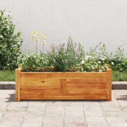 Acacia Wood Garden Raised Bed 76x27.6x25cm - Natural