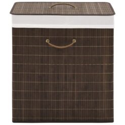 Alternative view of Bamboo Laundry Bin Rectangular 52x32x60cm