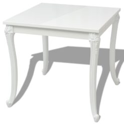 Alternative view of Dining Table White 80x80x76cm - Gloss White