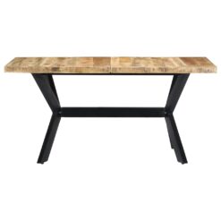 Alternative view of Rough Mango Wood Dining Table 140x70x75cm